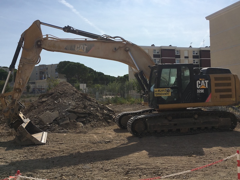 Chantier grue btp