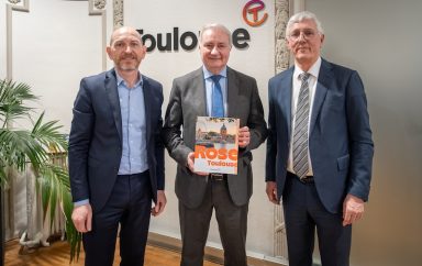 Conférence presse Toulouse Team Patrice Vassal Jean Claude Dardelet Jean Luc Moudenc © Rémi Deliegeon
