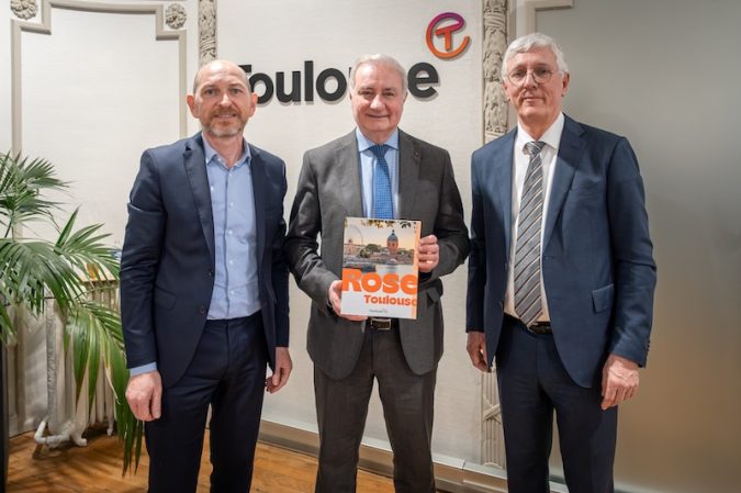 Conférence presse Toulouse Team Patrice Vassal Jean Claude Dardelet Jean Luc Moudenc © Rémi Deliegeon