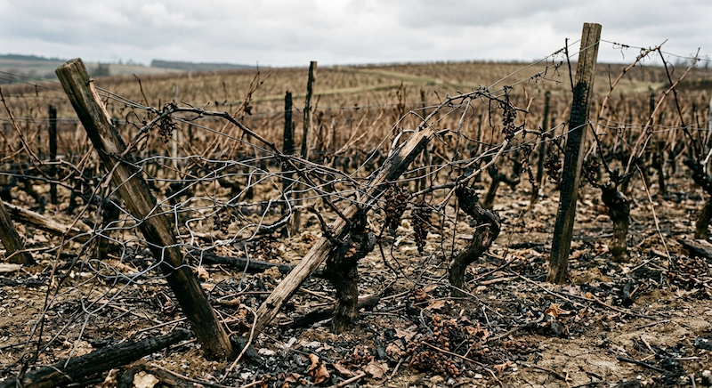 Vigne connectée Mort
