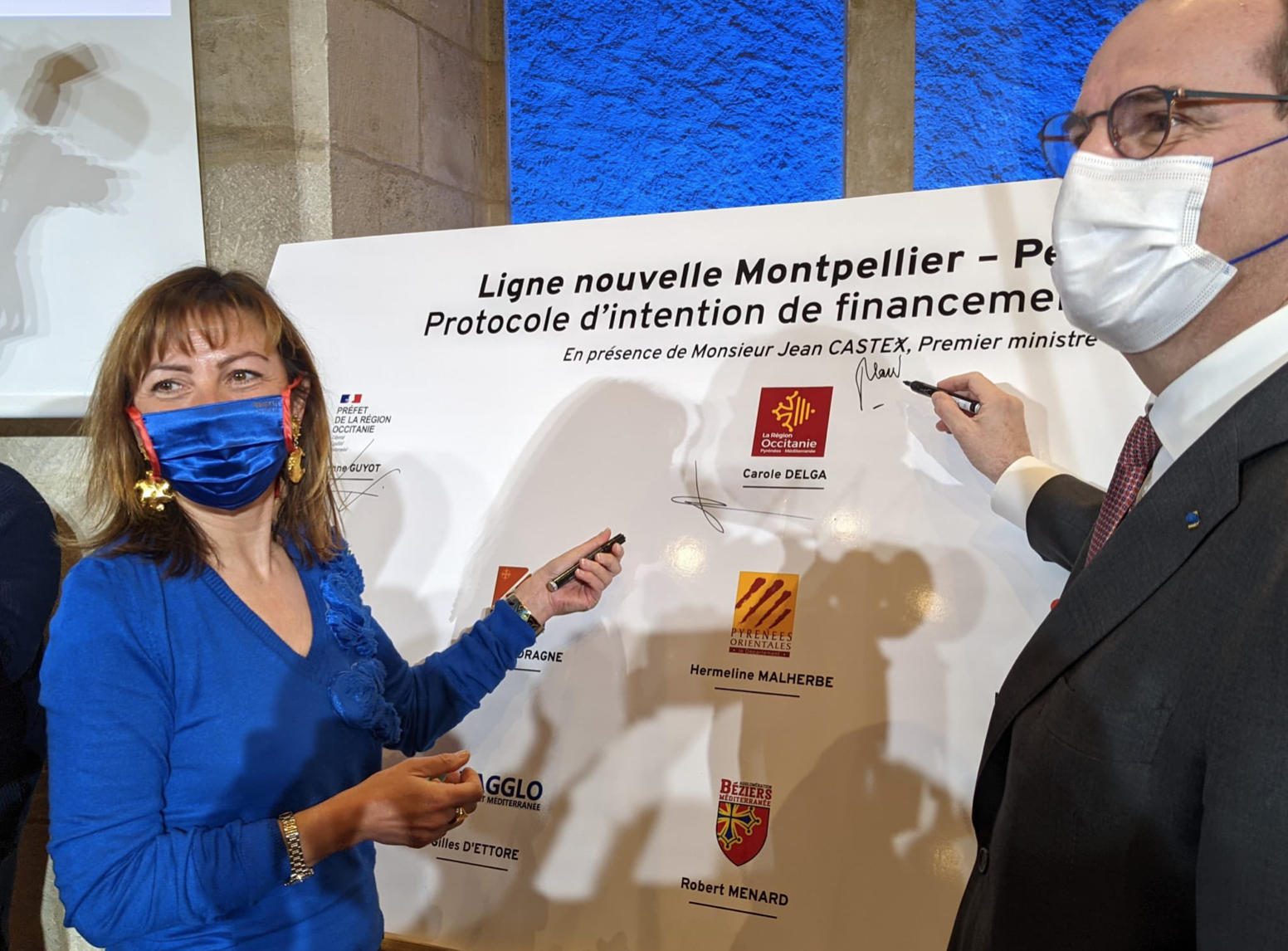 Occitanie : Le protocole d’intention de financement pour la réalisation de la 1ère phase de la ligne nouvelle Montpellier-Perpignan est officiellement signé 