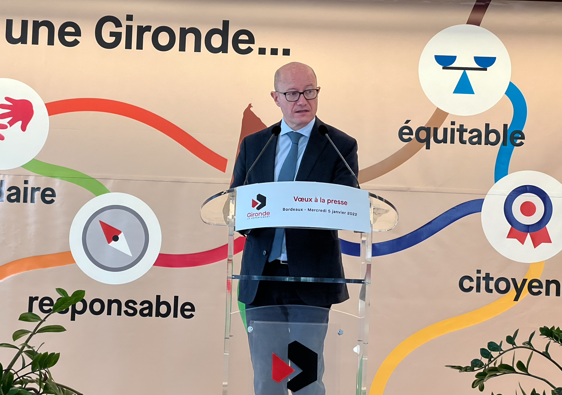 Voeux 2022 : Quelles sont les priorités de Jean-Luc Gleyze, le Président du Département de la Gironde ?