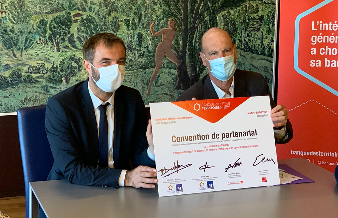 La Ville et la Métropole de Montpellier signent une convention avec la Caisse des Dépôts pour financer leurs projets de développement sur 5 ans